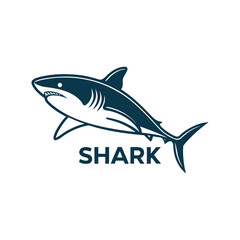 Aggressive shark mascot logo

