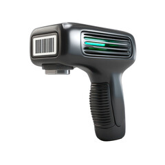 Barcode scanner for asset management isolated on transparent background