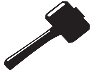 Classic Hammer Icon Silhouette Simple Stylish Vector Artwork
