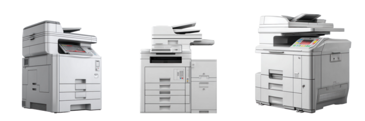 Photocopier machine isolated on transparent background