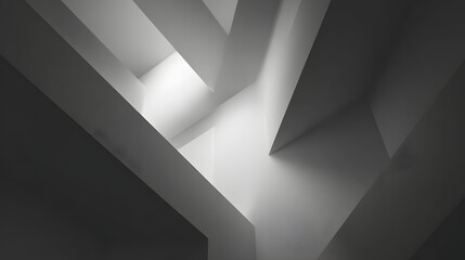 Geometric interplay of light and shadow, showcasing architectural design elements within a modern interior.