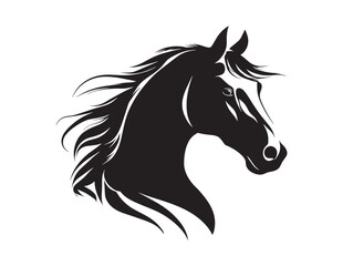 Bold Horse Icon Silhouette Wild Spirit Vector Stock Design