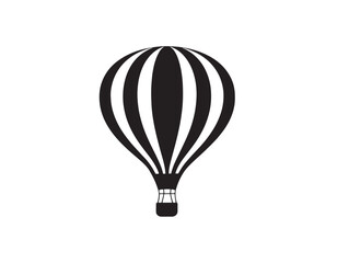 Obraz premium Charming Hot Air Balloon Icon Silhouette Colorful Journey Vector