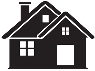 Stylish House Icon Silhouette Elegant Minimalist Vector Artwork