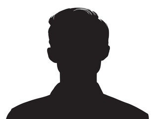 Modern Human Icon Silhouette Bold People Vector Stock Illustration