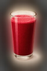Red Smoothie Glass Realistic 3D Icon