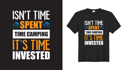 Camping t-shirt design vector illustration