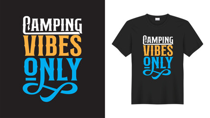 Camping t-shirt design vector illustration