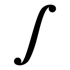 Integral Symbol Mathematical. Vector image