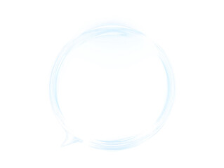 Luminous blue abstract circular wave with speech bubble tail