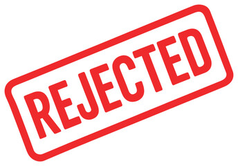 Rejected stamp vector | bright red denial symbol | declined notification graphic