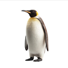 Fototapeta premium Penguin standing on a white background no shadows highresolution photography professional color grading soft shadowing low contrast clean sharp focus no grain