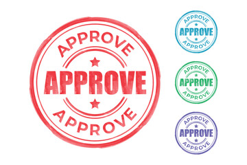 Approve Stamp Seal Badge Collection