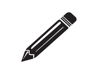 Pencil Silhouette Icon Vector Illustration with Creative Artistic Symbolism