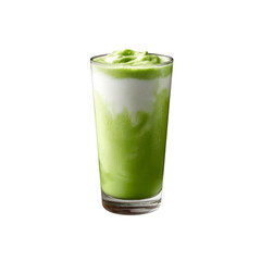 Refreshing Matcha Green Tea Latte Smoothie in Glass