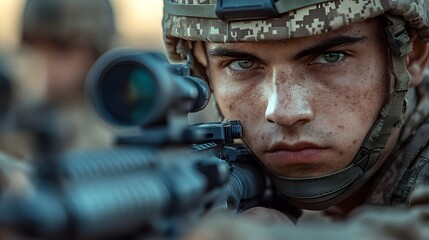 Modern Armed Forces Military Exercise - Tri-Service Joint Combat Training with Fully Equipped Soldiers