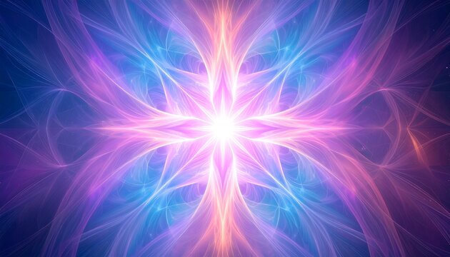 Abstract flower-like mandala in vibrant colors