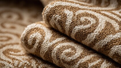 Close-up of folded fabric with intricate pattern
