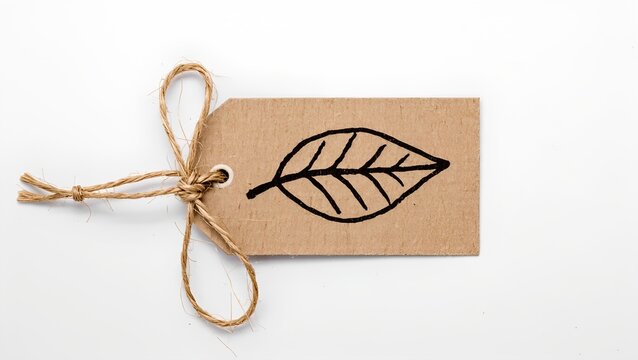 Nature-friendly and minimalistic handmade flat-lay photo gift wrapping