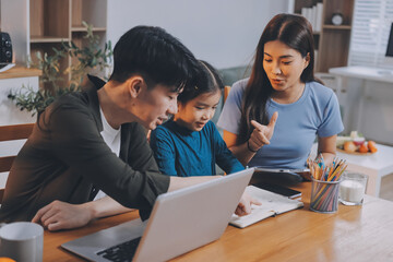 Family spends their free time together