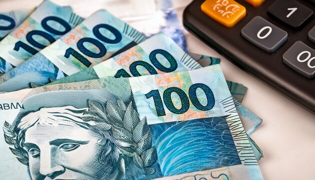 brazilian reais banknotes and calculator the current brazil real money bills and calculator