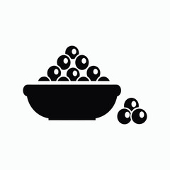 Indian Sweet Ladoo Bowl Traditional Dessert Vector Illustration