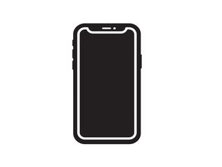 Smartphone Silhouette Vector Illustration for Modern Digital Artwork