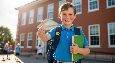 smiling student with backpack