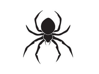 Realistic spider silhouette vector illustration for creepy Halloween stock themes