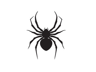 Bold spider silhouette vector stock image perfect for spooky decorative artwork