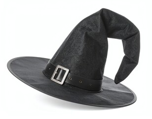 Classic black witch hat for Halloween costume.