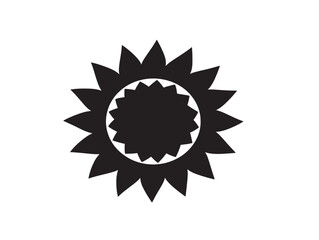 Bright sun silhouette vector illustration symbolizing warmth, energy, and happiness