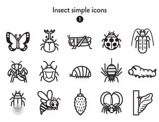 シンプルアイコン集 昆虫