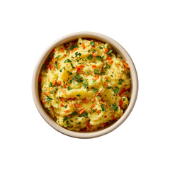 Creamy Carrot and Parsley Mashed Potatoes in Bowl