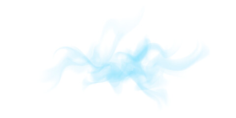 Elegant Blue Studio Smoke with Flowing Vapor, Misty Texture, and Isolated Dust Effects on a Transparent Background