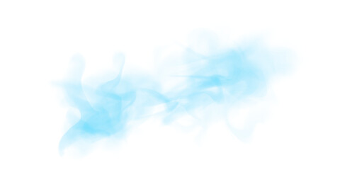 Elegant Blue Studio Smoke with Flowing Vapor, Misty Texture, and Isolated Dust Effects on a Transparent Background