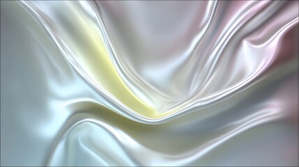 A digitally rendered, elegant depiction of flowing, soft silk fabric, showcasing a spectrum of muted pastel colors, with gentle folds and a luminous sheen.