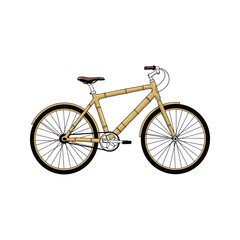 Fototapeta premium EcoFriendly Bamboo Bicycle Illustration Sustainable Transportation
