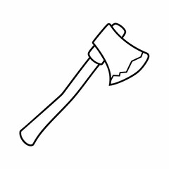 Ancient Stone Axe Vector Illustration