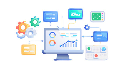 Streamline your business with process automation and data management tools, visualize key metrics with eye-catching charts, and transform your workflow with integrated solutions