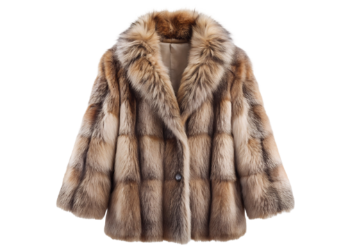 winter coat with detailed texture png image on transparent background