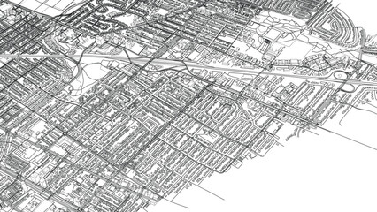 Detailed Urban Street Map