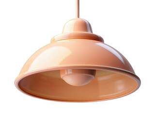 Fototapeta premium Chic peach pendant lamp modern interior lighting fixture stylish home decor light design 3d illustration isolated on transparent background