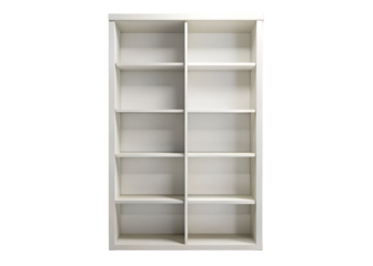 empty minimal bookshelf png image on transparent background