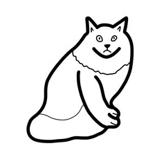cat fur animal cute hand drawn organic line natural
