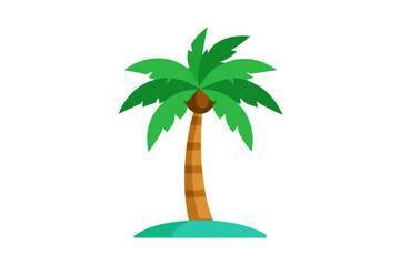 Tropical palm trees vector illustration
