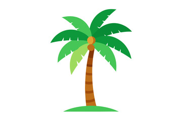 Tropical palm trees vector illustration
