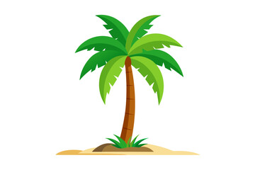 Tropical palm trees vector illustration
