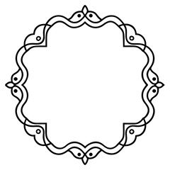 Elegant Line Art Borders & Frames Collection – Simple Vector Design, White Background