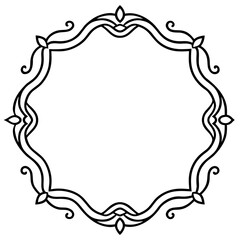 Elegant Line Art Borders & Frames Collection – Simple Vector Design, White Background